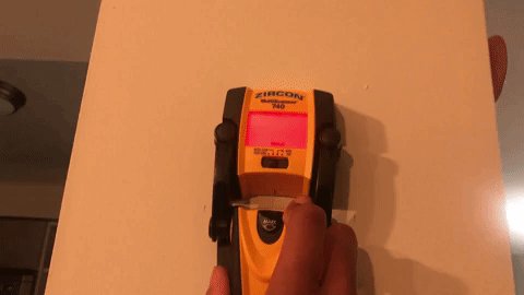 stud finder in action